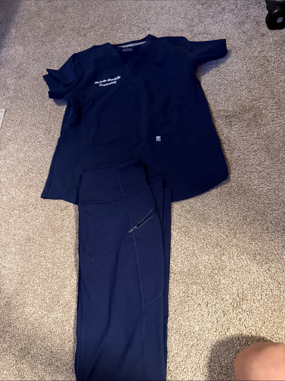 Fabletics Navy scrub set